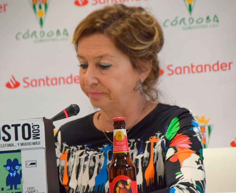 Magdalena Entrenas durante su última aparición pública en sala de prensa