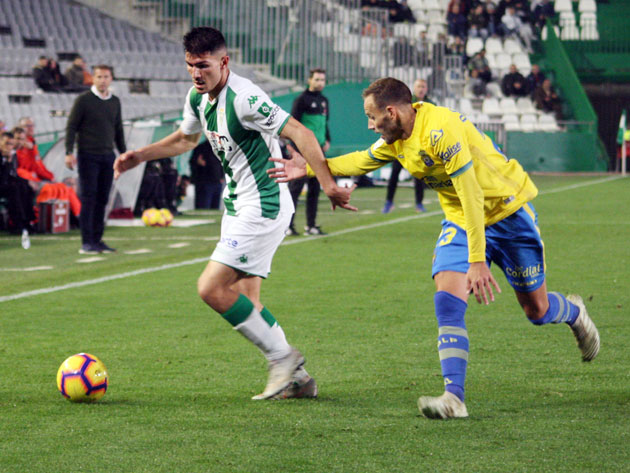 Miguel Loureiro en el partido ante Las Palmas de la primera vuelta