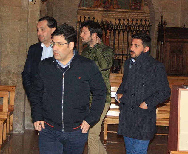 Alfredo García Amado, Jesús León, Juan Ramón Berdugo y Antonio Viola en la misa homenaje a Litri