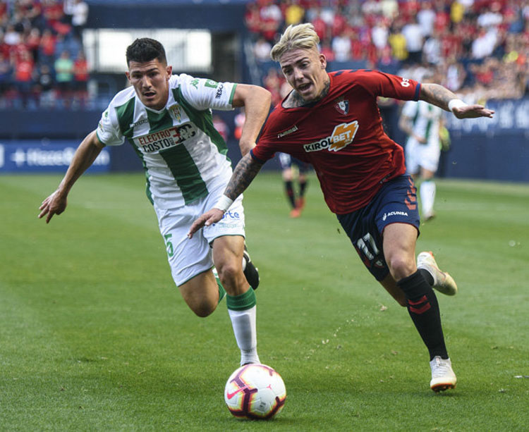 Una imagen del partido de ida entre Osasuna y Córdoba