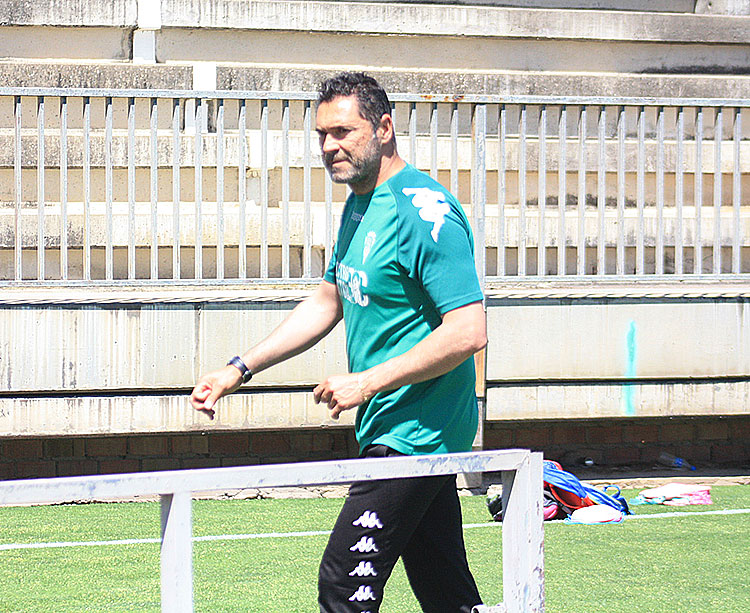 Rafa Navarro a la conclusión de un entrenamiento