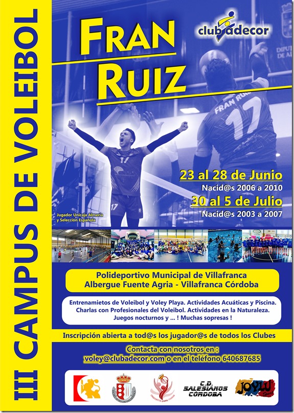 El cartel de la III edición del Campus Fran Ruiz