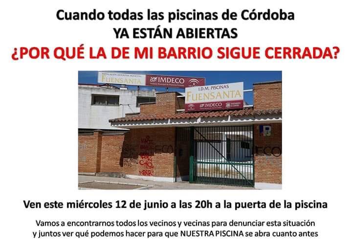 El llamamiento a la movilización realizado por la Asociación de Vecinos de la Fuensanta
