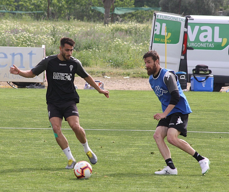 Chus Herrero y Luis Muñoz en un entrenamiento