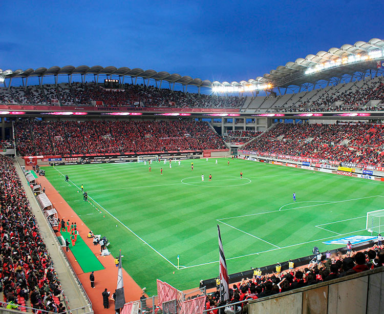 Imagen aérea de un estadio de Champions League