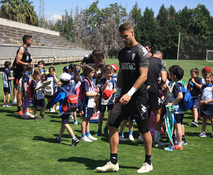 Marcos Lavín en uno de los últimos entrenamientos de la temporada