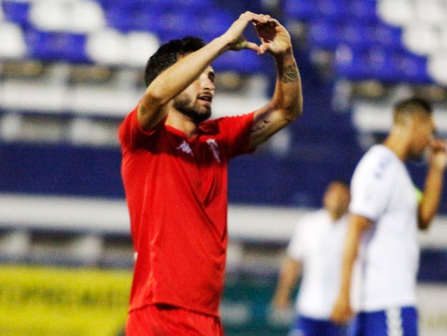 Sebas Moyano celebrando un gol con el Córdoba.Sebas Moyano celebrando un gol con el Córdoba.Sebas Moyano celebrando un gol con el Córdoba.