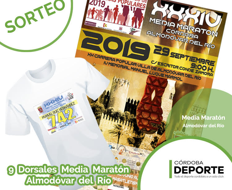 Atentos a nuestras redes sociales porque vamos a sortear 9 dorsales para la Media Maratón Córdoba - Almodóvar del Río