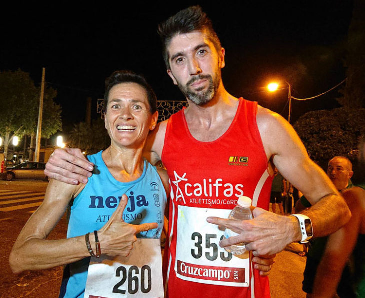 Lola Chiclana y Juan Bautista Expósito, ganadores en la noctuna villarrense. Foto: @villadelrioayto