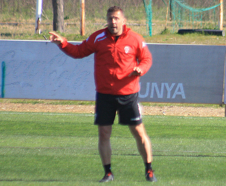 Curro Torres en uno de sus últimos entrenamientos en febrero