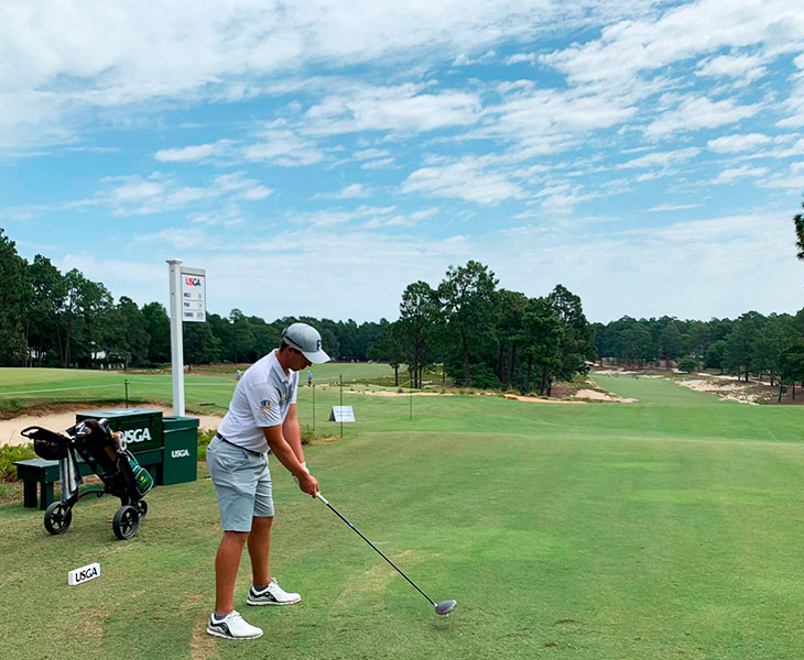 Víctor Pastor en la ronda de entrenamientos oficiales en Pinehurst