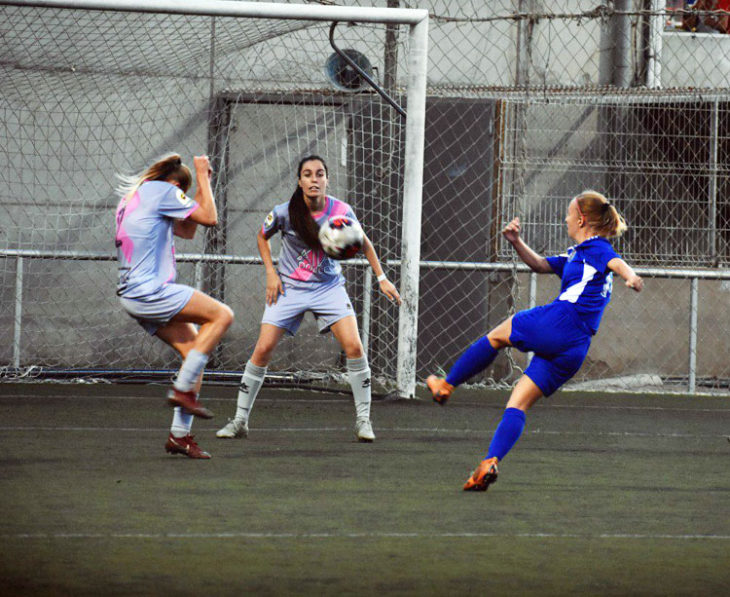 Un momento del partido del sábado en tierras tinerfeñas. Foto: UD Tacuense