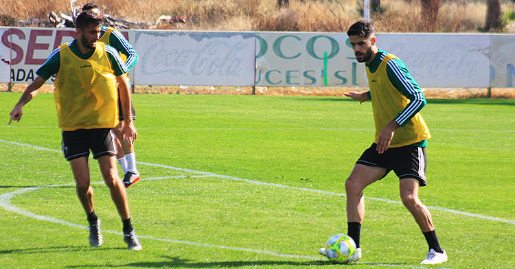 Fernando Román y José Antonio González en un entrenamiento. Autor: Manuel D. Vera