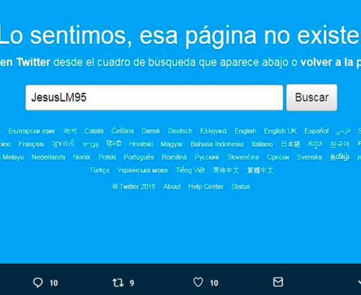 El perfil de Jesús León ya no existe en Twitter. Autor: @mushocordoba