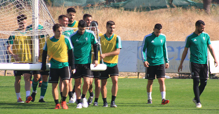 Los jugadores del Córdoba en un entreno de esta semana. Autor: Manuel D. Vera