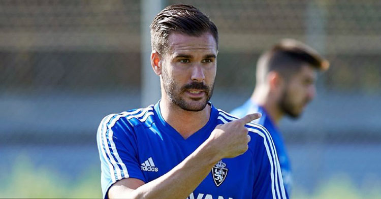 Pichu Atienza en un entrenamiento. Foto: Real Zaragoza