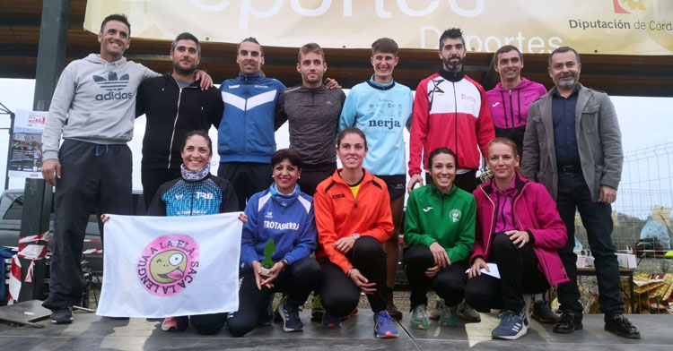 Los ganadores en las diferentes categorías en Guadalcázar. Foto: Club Trotasierra