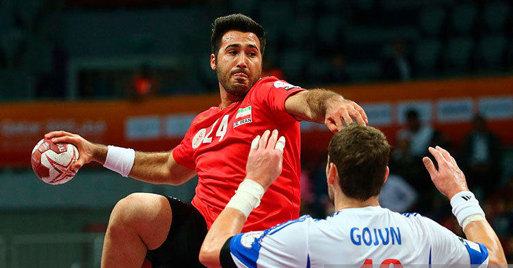 Afshin Sadeghi jugando con Irán
