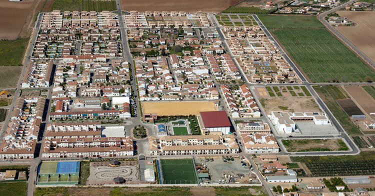 Una vista aérea de Encinarejo