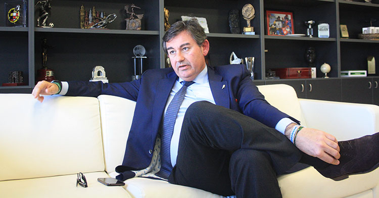 Javier González Calvo durante la entrevista con Cordobadeporte.com