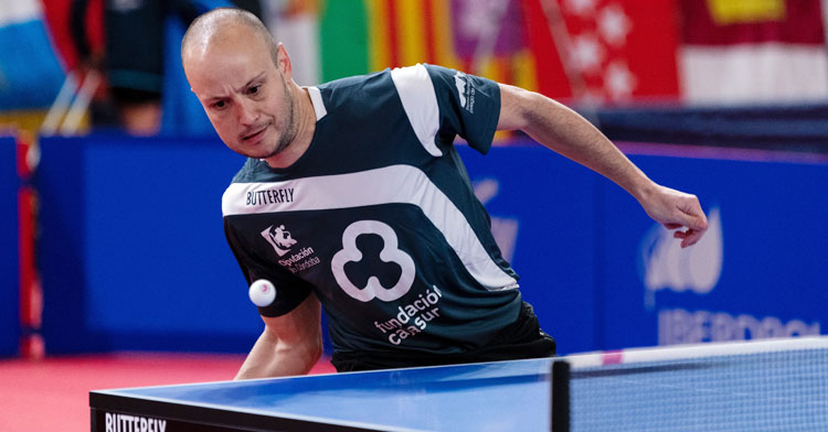 Carlos Machado en uno de sus partidos