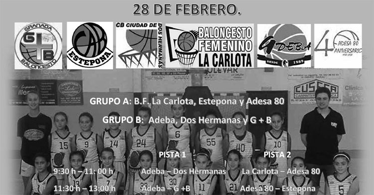 El cartel del I Torneo de MInibásket femenino de La Carlota.