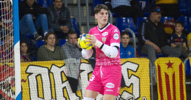 Gonzalo en el partido de esta noche en el Palau. Foto: Córdoba Futsal