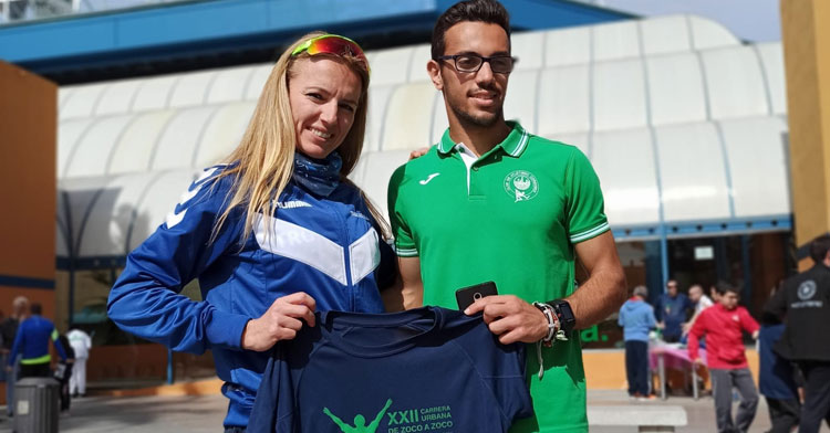 Raquel Hernández y Juan Ignacio Grondona, ganadores de la prueba. Foto: Club Trotasierra