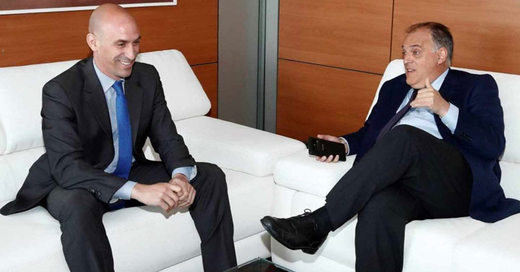 Rubiales y Tebas en una imagen de archivo. Foto: El Independiente