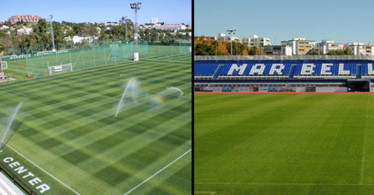 Los dos campos de la localidad de Marbella. Foto: RFAF