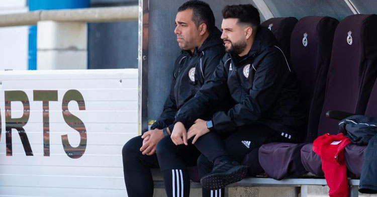 Germán Crespo, a la izquierda, en su etapa en el Lincoln Red Imps