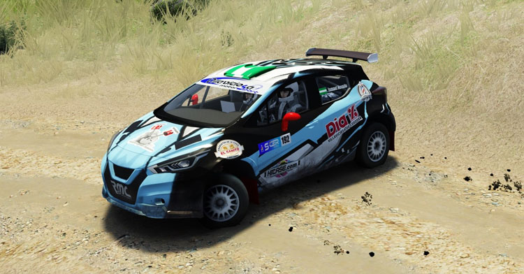 Una de las imágenes de los vehículos del rally virtual