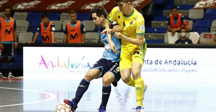 Bebé en el encuentro de hoy ante Jaén. Foto: RFEF