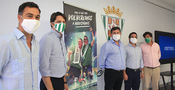 Los consejeros del Córdoba la pasada semana durante la presentación de la campaña de abonados 2020.21.