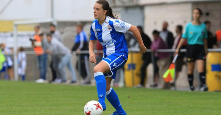 Patri Díaz jugando con el Deportivo. Foto: CD Pozoalbense