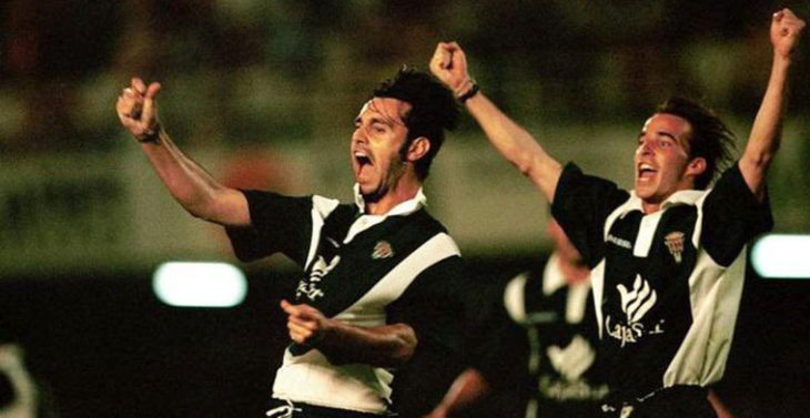 Ramos y Óscar Ventaja, los dos goleadores del ascenso de Cartagena 1999..