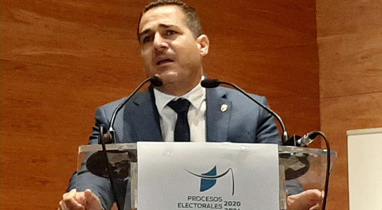 Pablo Lozano durante su discurso en la Asamblea General de este sábado.