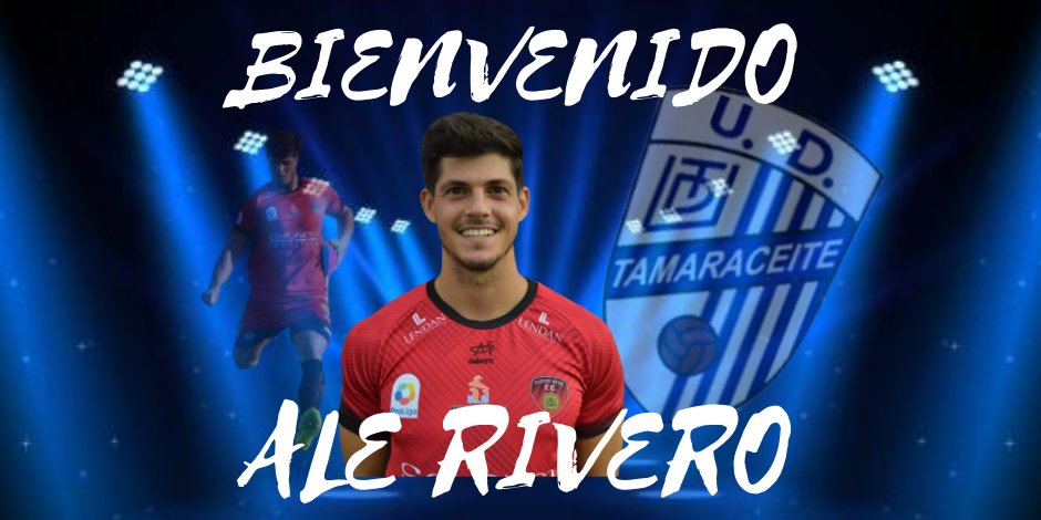 El cartelón con el que el Tamaraceite ha anunciado el fichaje de Ale Rivero