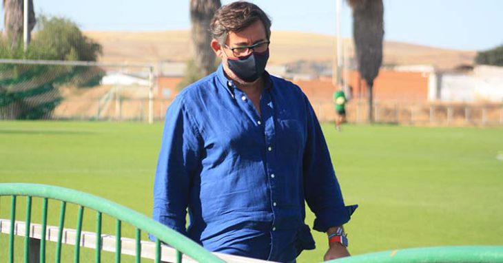 Javier González Calvo vio esta mañana en la Ciudad Deportiva un nuevo entrenamiento del Córdoba.