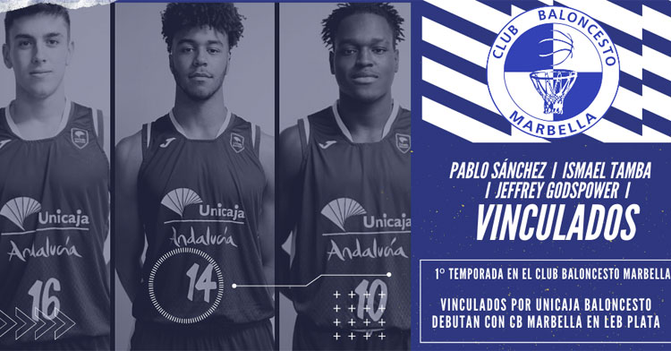 El cartelón del fichaje de Ismael Tamba. Imagen: CB Marbella