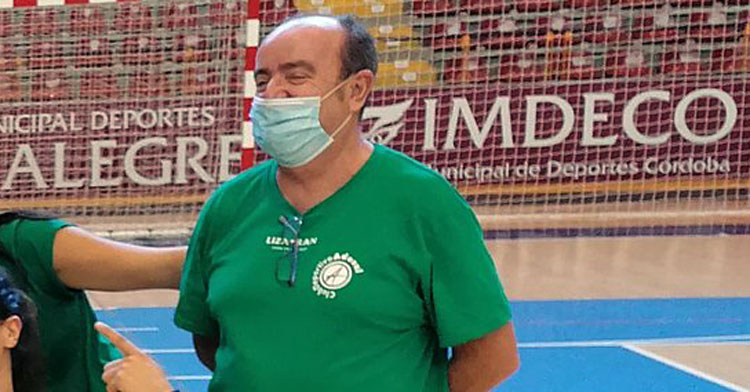 Rafa Moreno esta mañana en el Palacio de Deportes de Vista Alegre