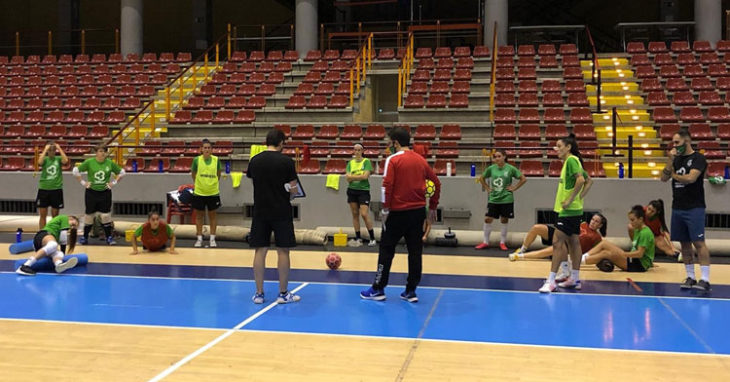 El Cajasur Deportivo en uno de sus entrenamientos en Vista Alegre