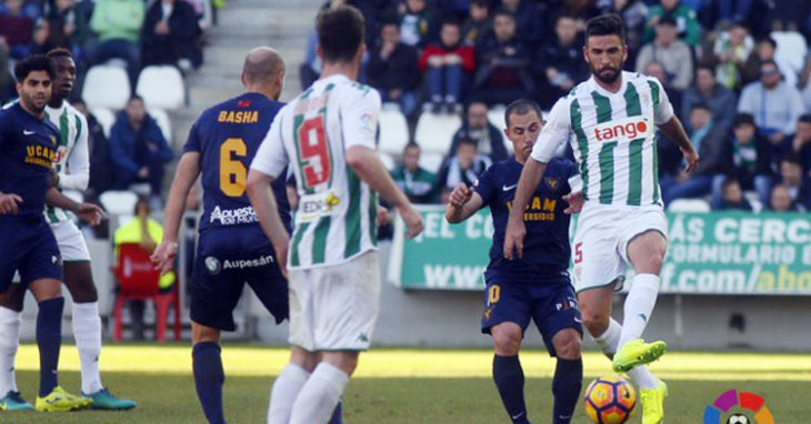 Una imagen del único Córdoba-UCAM en El Arcángel, en 2017. Foto: LFP