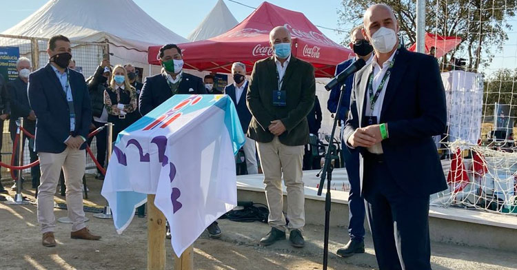 Luis Rubiales en El Viso durante el acto de inauguración de La Colada