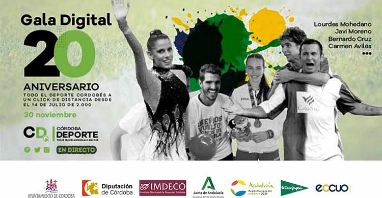 El cartel de la Gala Digital del 20 Aniversario de Cordobadeporte.com