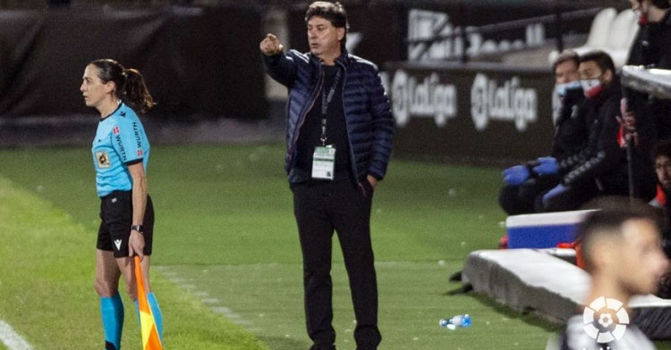 Alejandro Menéndez en su debut con el Albacete en Castalia. Foto: LFP
