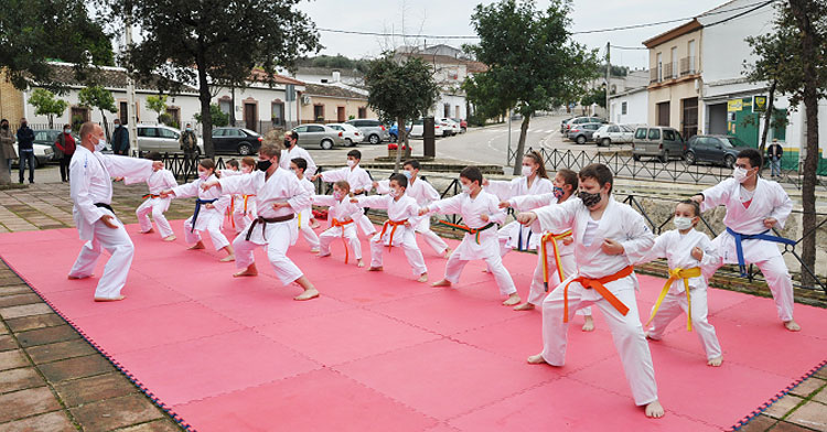 Un momento de la exhibición en Guadalcázar