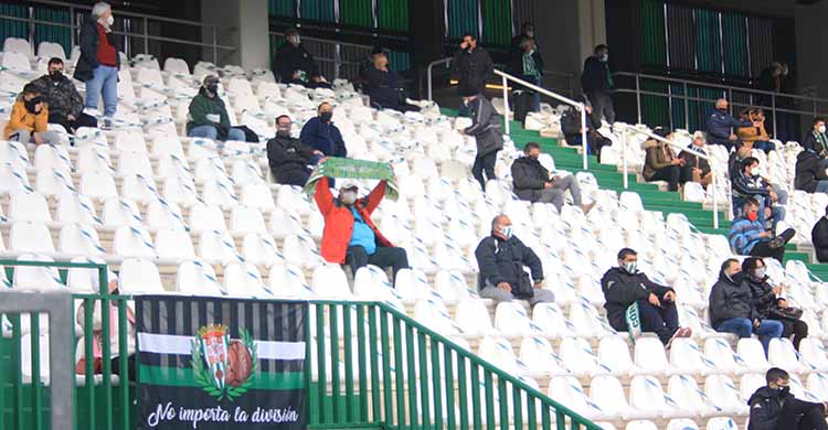El cordobesismo en el último partido que pudo asistir a El Arcángel en enero ante el Getafe.