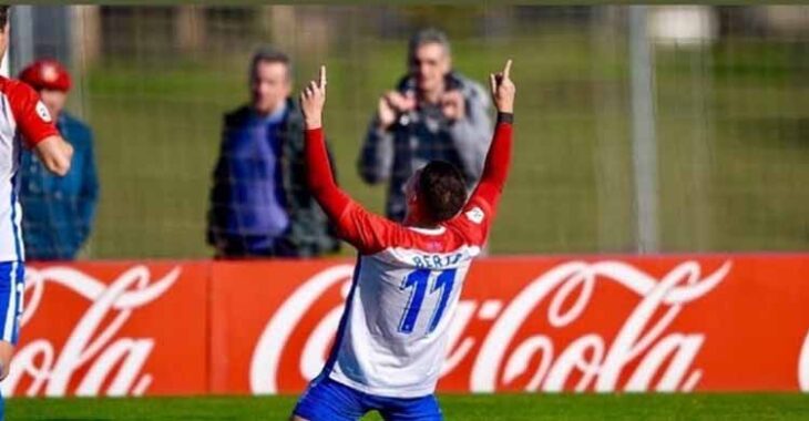 Berto González recordando su último gol con el filial del Sporting de Gijón en su stories de Instagram.