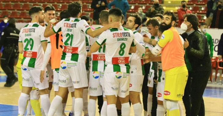 Los jugadores del Córdoba Patrimonio, dispuestos a seguir con su lucha. Foto: @CordobaFutsal